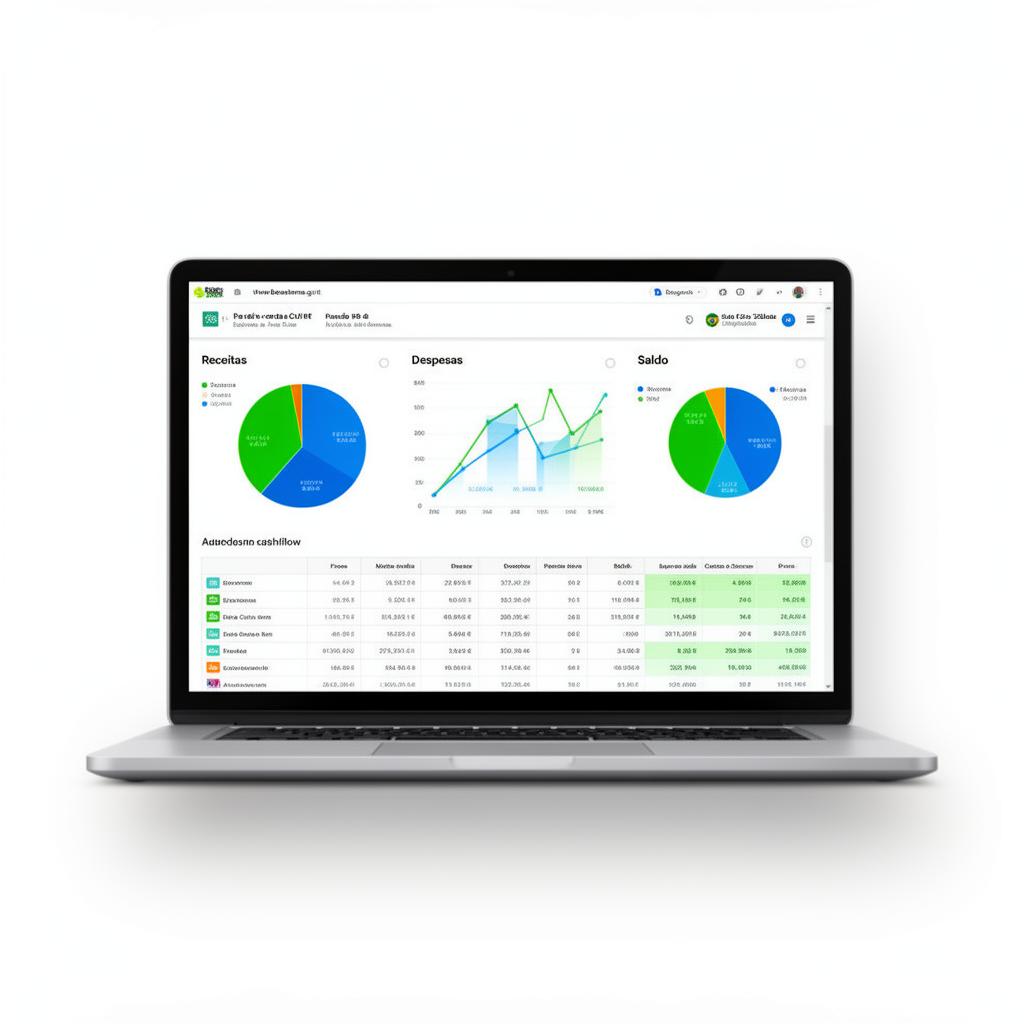 Controle financeiro simples no celular e notebook